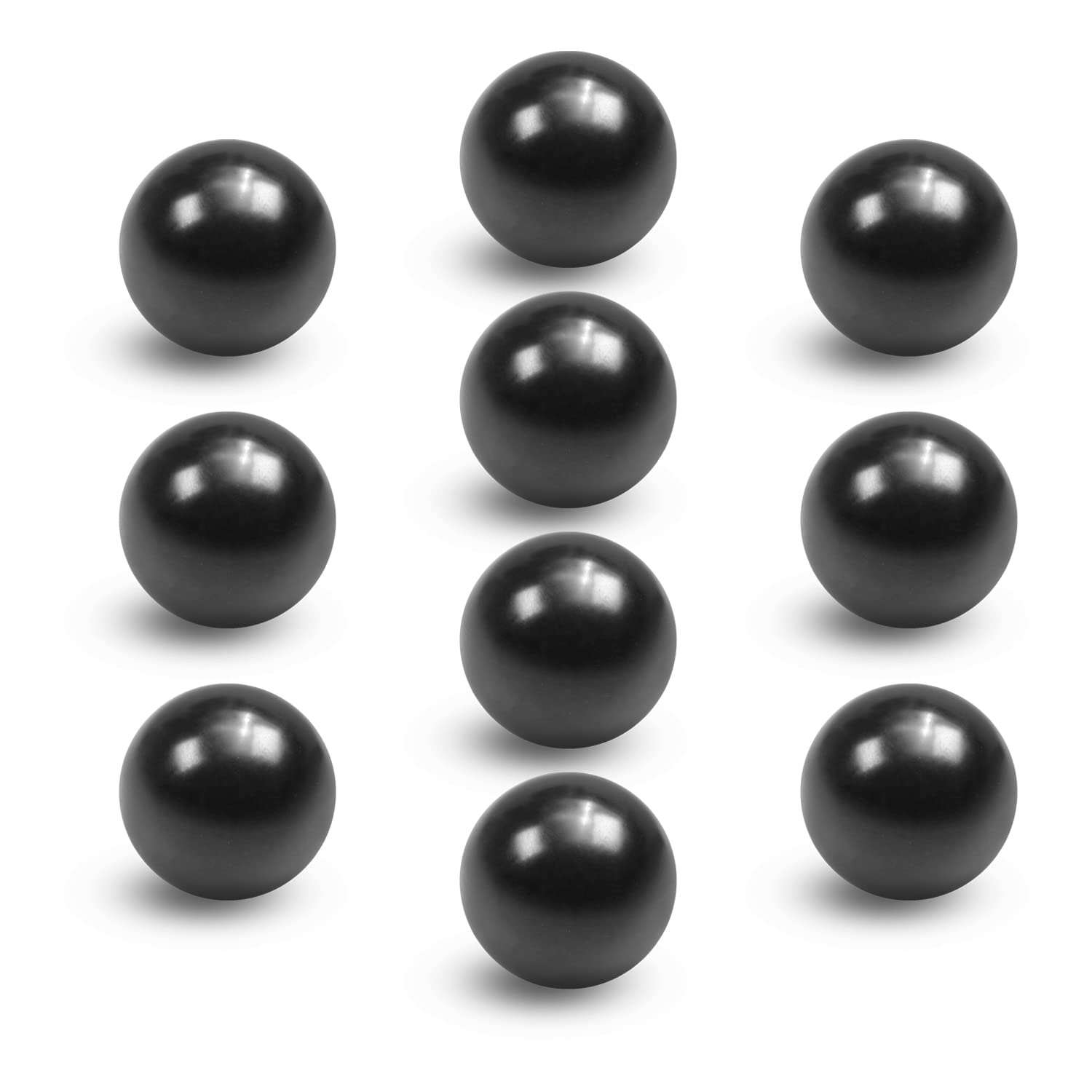 10Pcs M8 Female Thread Thermoset Ball Knobs - 25mm Diameter Black Bakelite Handles with Smooth Rim for Lawn Mowers, Exercise Equipment & DIY Projects - No Need to Twist, Easy Installation