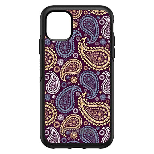 Purple Yellow Blue Paisley On Black Case