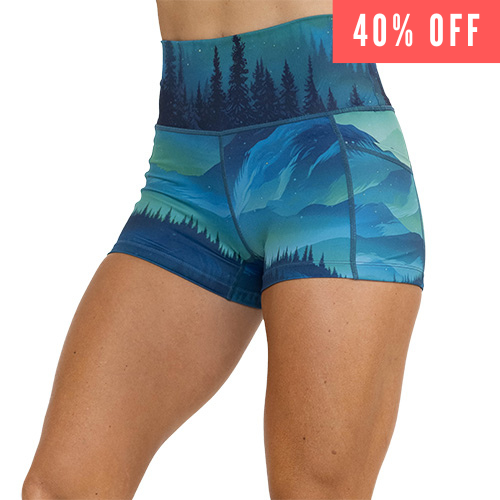 Men's & Women's Aurora Borealis Print Shorts - Trendy Casual Summer Shorts for Beach, Gym, and Outdoor Activities