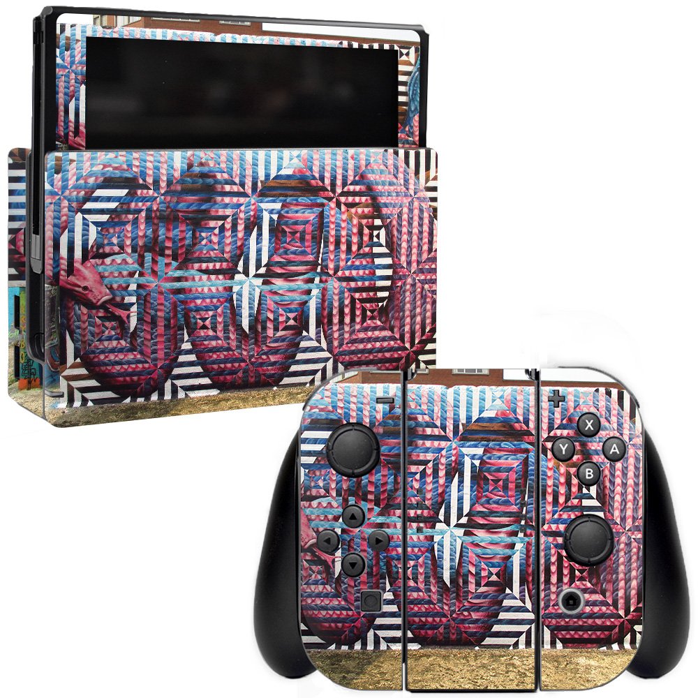 MightySkins Vinyl Decal Wrap Cover for Nintendo Switch - Geo Snakes Design | Protective, Durable, Customizable Skin | Easy to Apply & Remove | Made in USA | Perfect for Gaming, Travel, and Personalizing Your Console