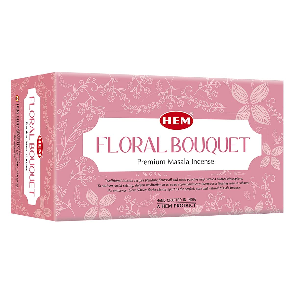 Premium HEM Floral Bouquet Masala Incense Sticks - 12 Pack (15g Each) | Natural Air Purifier for Meditation, Yoga & Relaxation | Aromatherapy for Stress & Anxiety Relief | Perfect Gift Set for Home, Office & Spiritual Practices