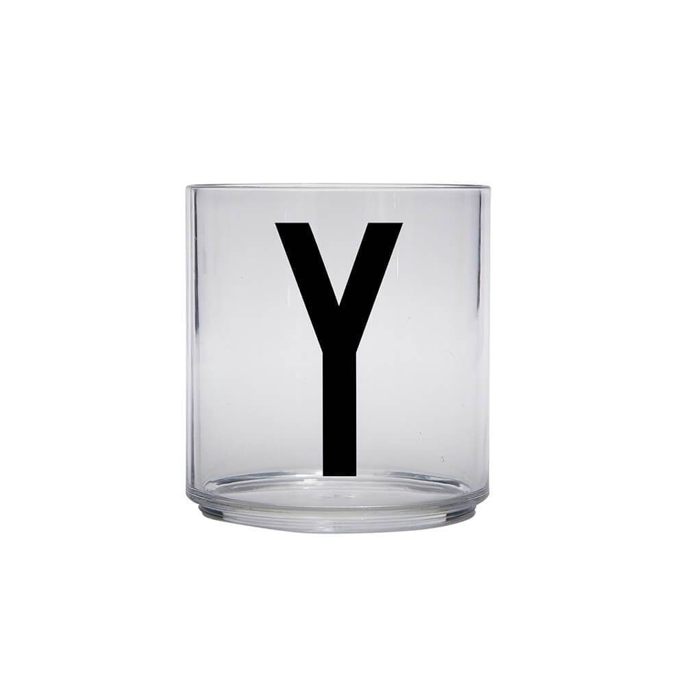 DESIGN LETTERS Kids Personal Drinking Glass - Drop Safe, BPA-Free, Letter Q - Perfect for School Lunch, Home, and Travel Use