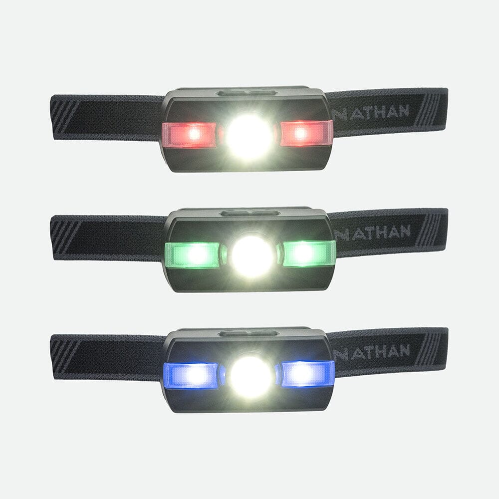 Nathan Neutron Fire Runners' Headlamp - Ultra Bright LED Headlight for Running, Hiking & Camping - Waterproof & Rechargeable Head Torch for Outdoor Adventures & Night Jogging