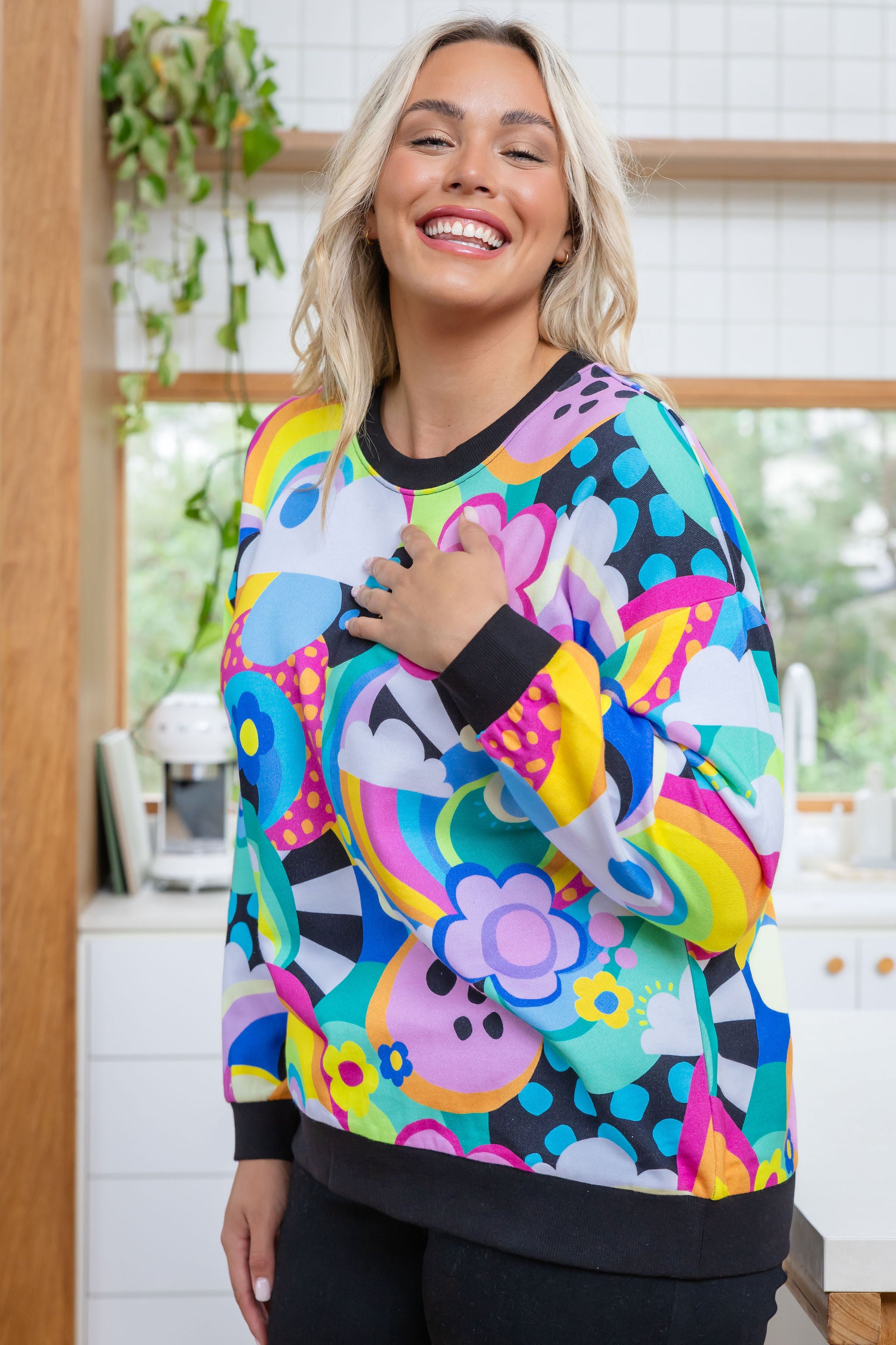 Kasey Rainbow Harper Sweater - Cozy Knit Pullover for Women | Perfect for Fall & Winter Outfits, Casual Wear & Layering