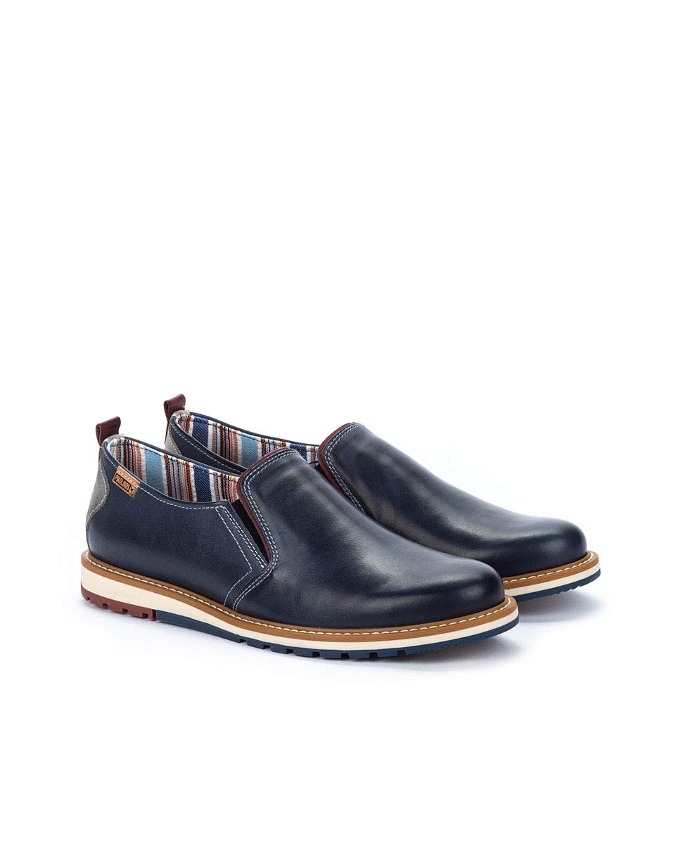 PIKOLINOS Men's Leather Loafers - Berna Style Comfortable Slip-On Shoes for Casual & Business Wear