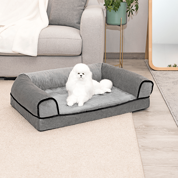 Orthopedic Memory Foam Dog Bed for Large Dogs - Waterproof Pet Sofa Bed with Removable Washable Cover - Perfect for Living Room, Crate & Travel Use