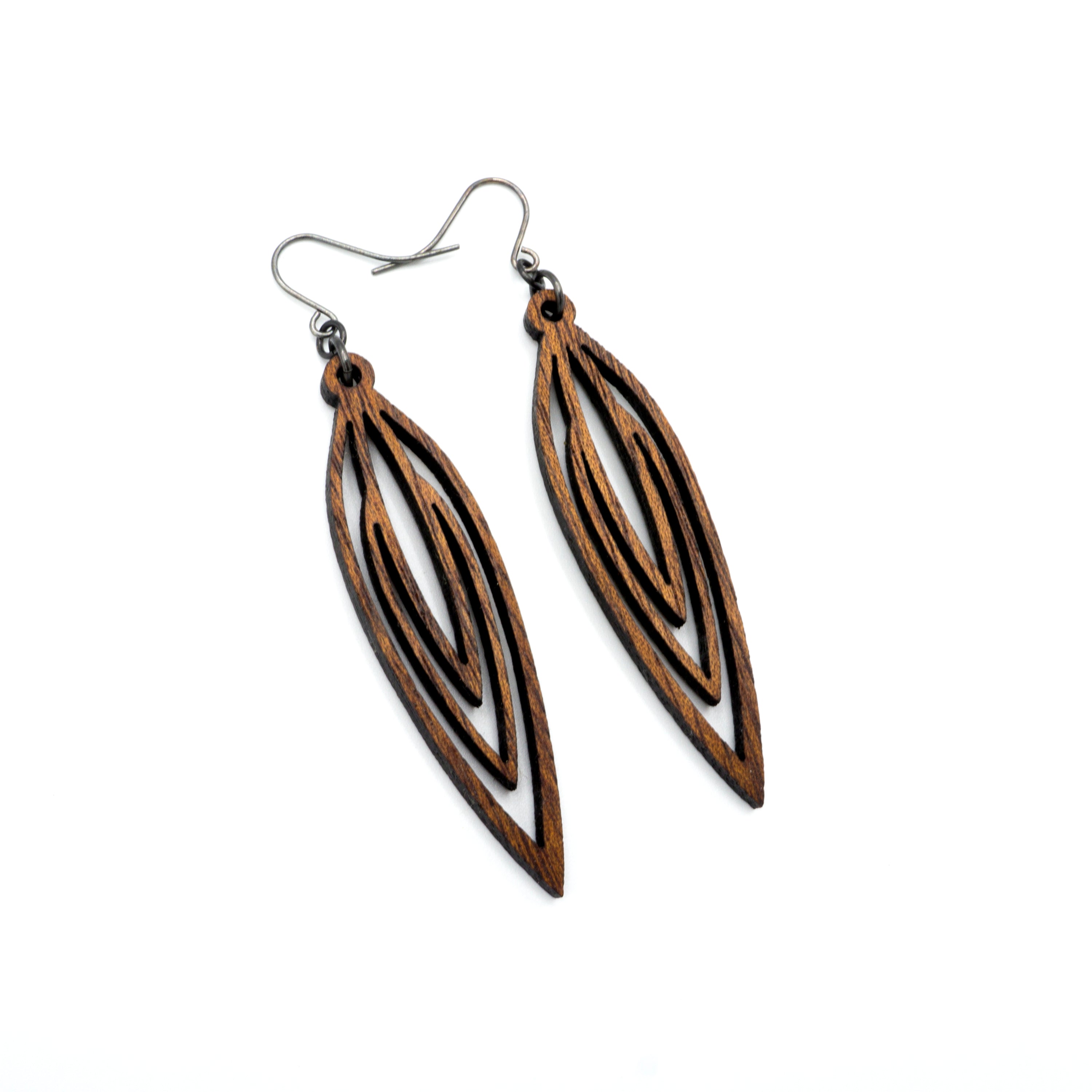 Handmade Walnut Wood Earrings for Women - Lightweight & Hypoallergenic Boho Style - Perfect for Festivals, Weddings & Everyday Wear