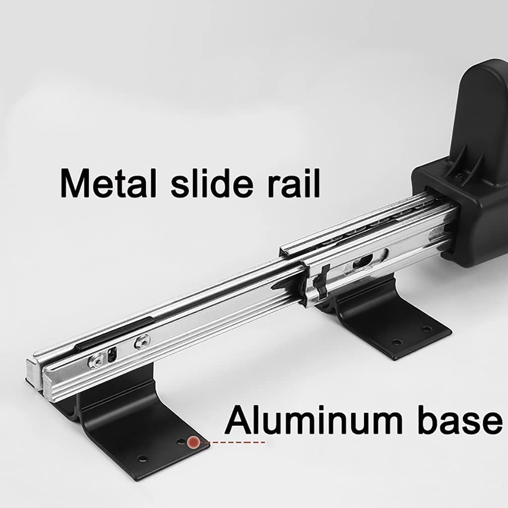Adjustable Extendable Clothes Rail - Black Pull Out Pant Hanger Closet Rod (26-61cm) Heavy Duty Wardrobe Rack with 25kg Weight Capacity - Perfect for Small Spaces, Closet Organization & Laundry Room Storage (20.1in/51cm)