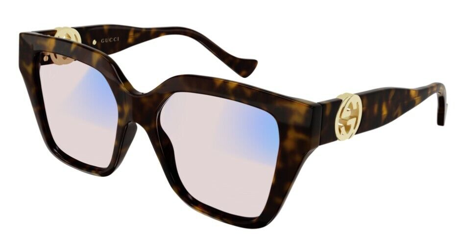 Gucci GG 1023S 010 Havana Pink Cat Eye Sunglasses for Women - Luxury Designer Shades for Summer, Beach & Outdoor Fashion Accessories