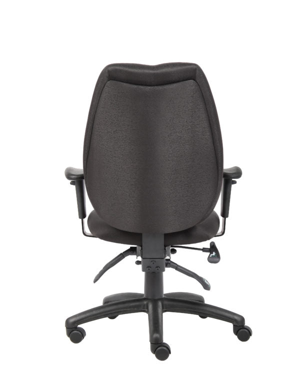 B1002 Ergonomic Black Office Chair with Adjustable Arms & Seat Slider - Premium Computer Desk Chair for Home & Office Workspaces