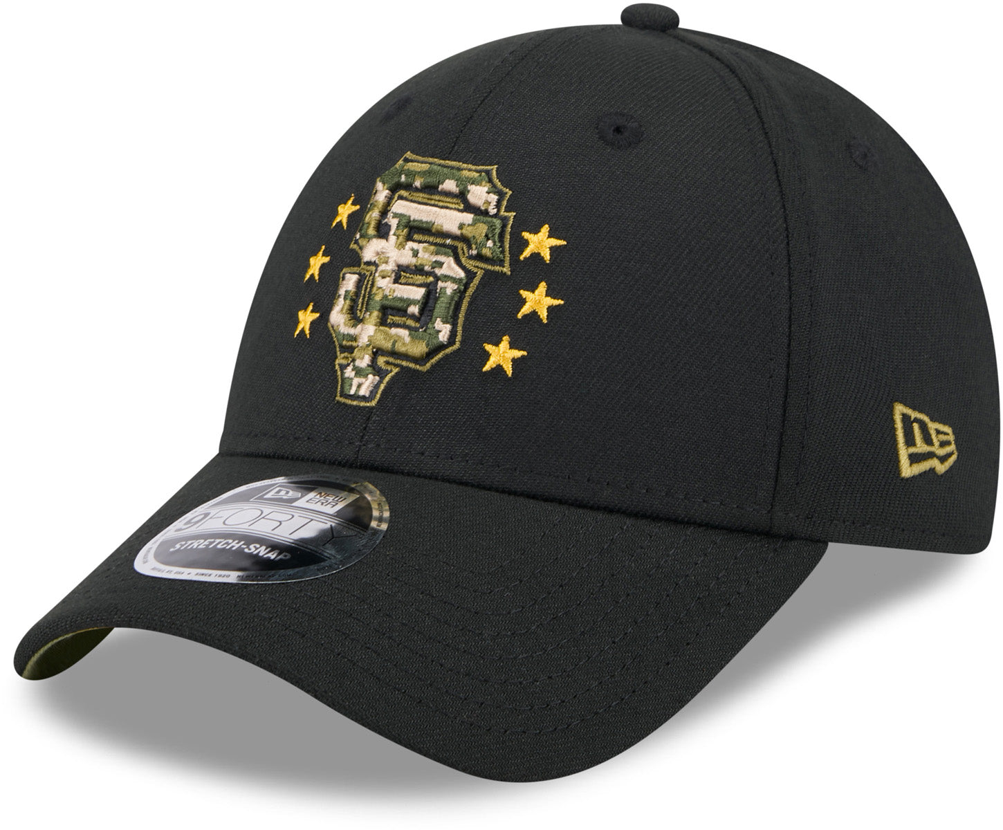 San Francisco Giants New Era 9Forty MLB 2024 Armed Forces Day Black Baseball Cap - Official Licensed Adjustable Hat for Men & Women - Perfect for Baseball Games, Military Appreciation & Casual Wear