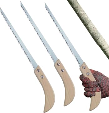 2024 New 9 Inch Portable Hand Saw - Outdoor Camping & Gardening Saw with Bamboo Fine Teeth & Wooden Handle (3Pcs) - Perfect for Wood Cutting, Pruning, DIY Projects & Survival Tools - Ideal for Backpacking, Bushcraft, Tree Trimming and Home Improvement - Great for Campers, Gardeners, Woodworkers and Outdoor Enthusiasts - Use for Camping Trips, Garden Maintenance, Woodworking Projects and Emergency Preparedness Kits