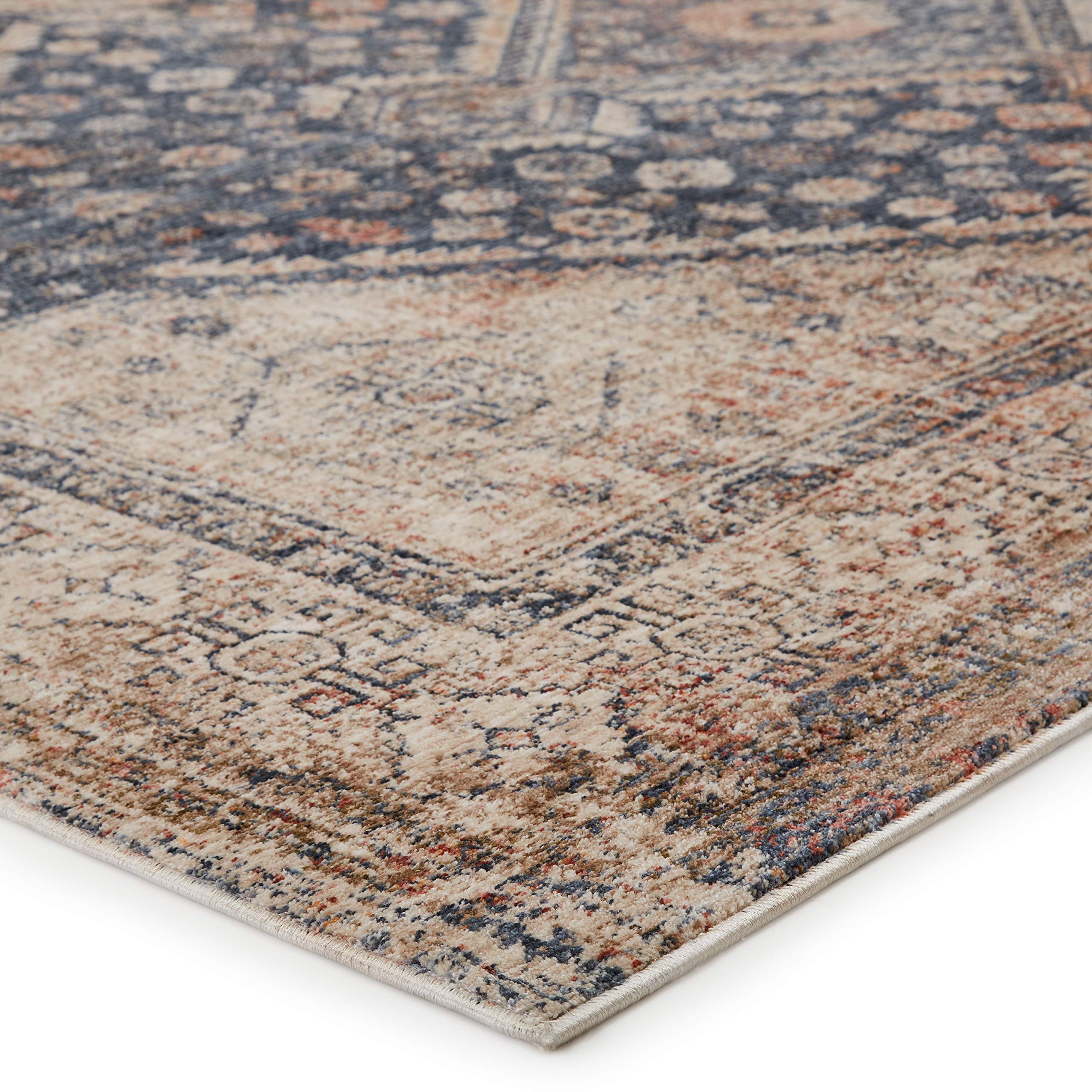 Jaipur Living Vibe Vesna Medallion Blue/Light Taupe Area Rug 7'10