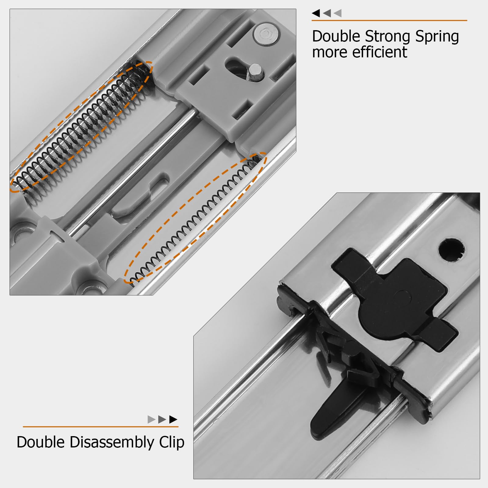 LONTAN 6 Pairs 18 Inch Soft Close Drawer Slides - Heavy Duty Full Extension Ball Bearing Side Mount Drawer Runners for Dresser & Kitchen Cabinets (100lb Capacity) - Perfect for Smooth, Quiet Cabinet Drawers in Home & Office