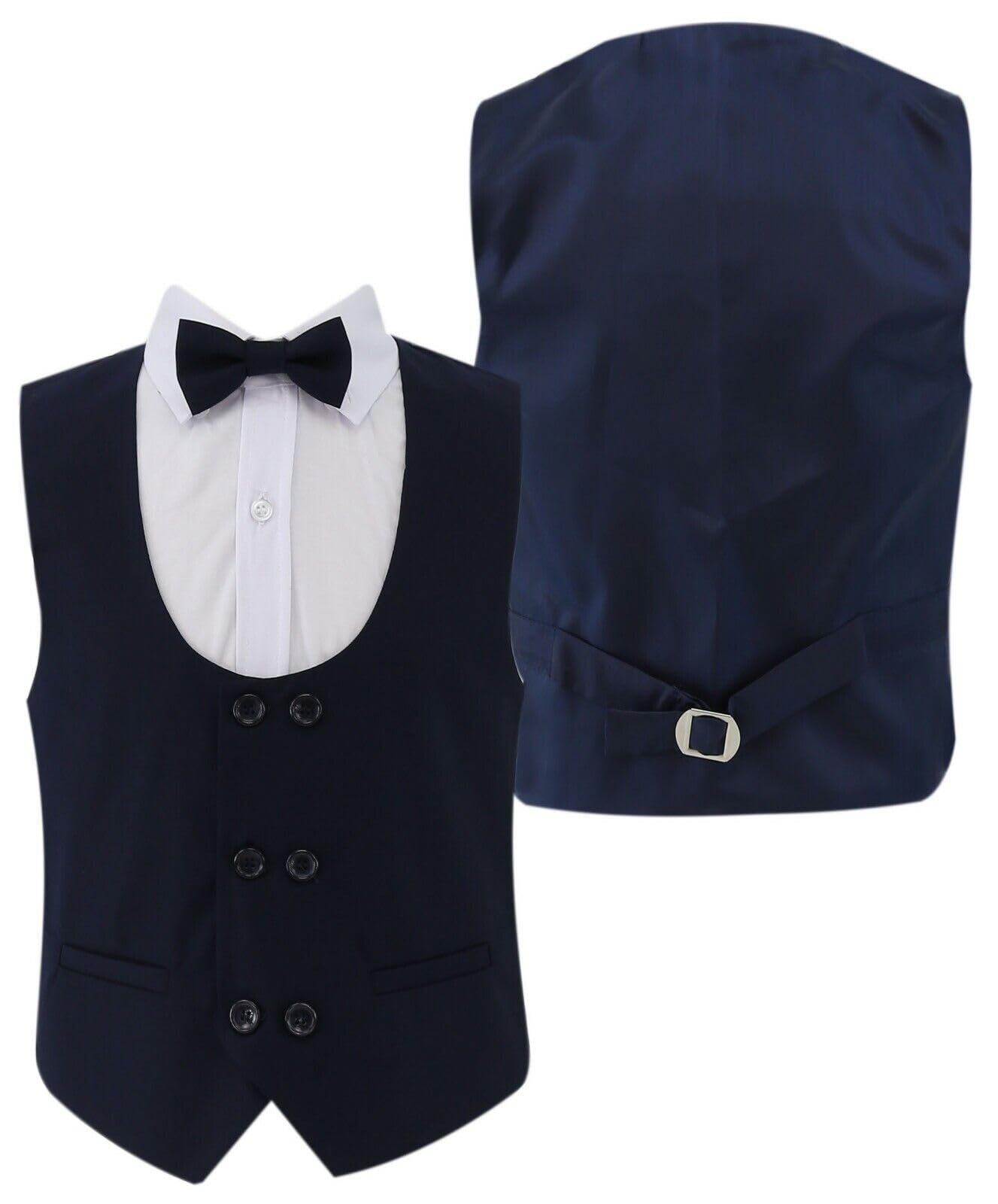 Boys Page Boy Slim Fit Wedding Suit 7-Piece Complete Set - Formal Attire for Ring Bearers, Flower Boys & Special Occasions