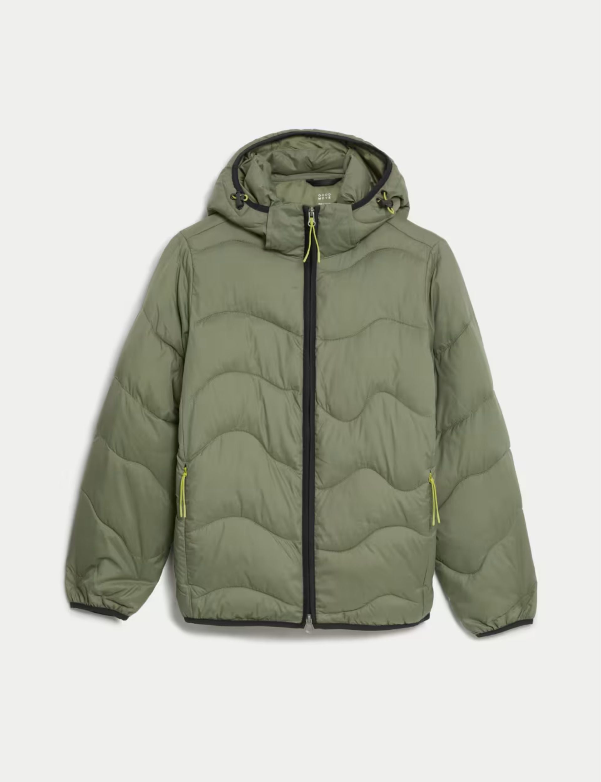 Stormwear Quilted Hooded Puffer Jacket for Men & Women - Warm Winter Coat, Water-Resistant, Lightweight - Dark Khaki | Perfect for Skiing, Hiking & Outdoor Activities