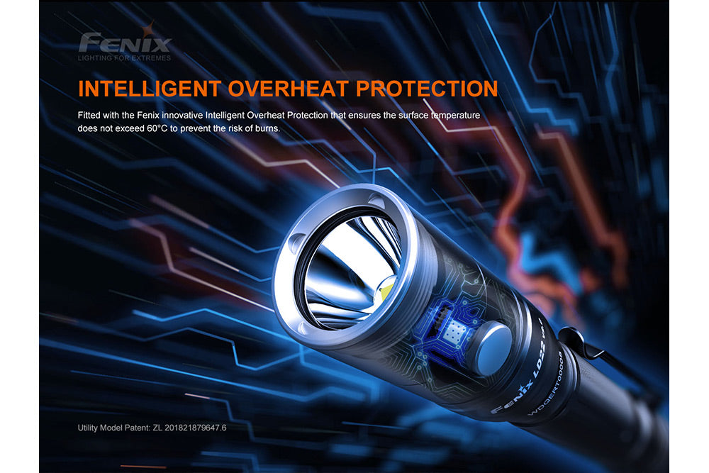 Fenix LD22 V2 Compact LED Flashlight - 800 Lumens High Brightness, Waterproof, Rechargeable - Perfect for Camping, Hiking, Emergency & Outdoor Adventures