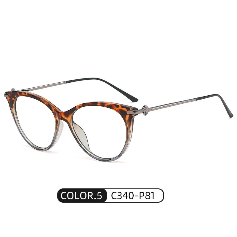 Bclear Women's Full Rim Cat Eye Acetate Alloy Eyeglasses WD810 - Stylish Reading Glasses for Work, Office & Everyday Fashion Accessory