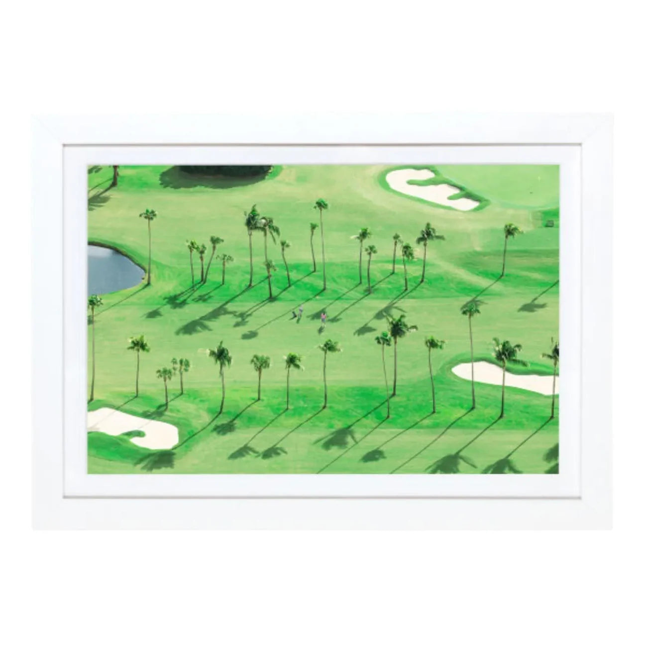 Gray Malin Palm Beach Mini Framed Golf Print - Coastal Wall Art for Home, Office & Golf Lovers Decor