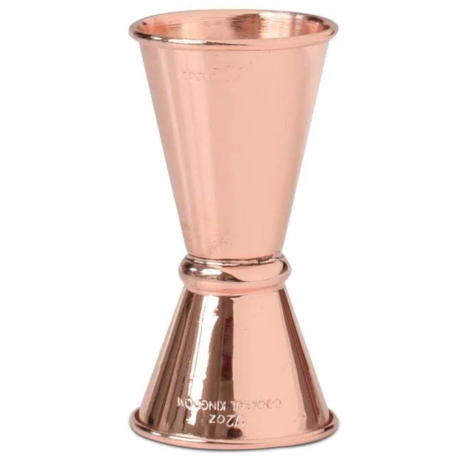 Premium Cocktail Jigger 1/2 oz & 3/4 oz Dual Measuring Cup - Professional Bar Tools for Mixing Cocktails, Bartending & Home Entertaining