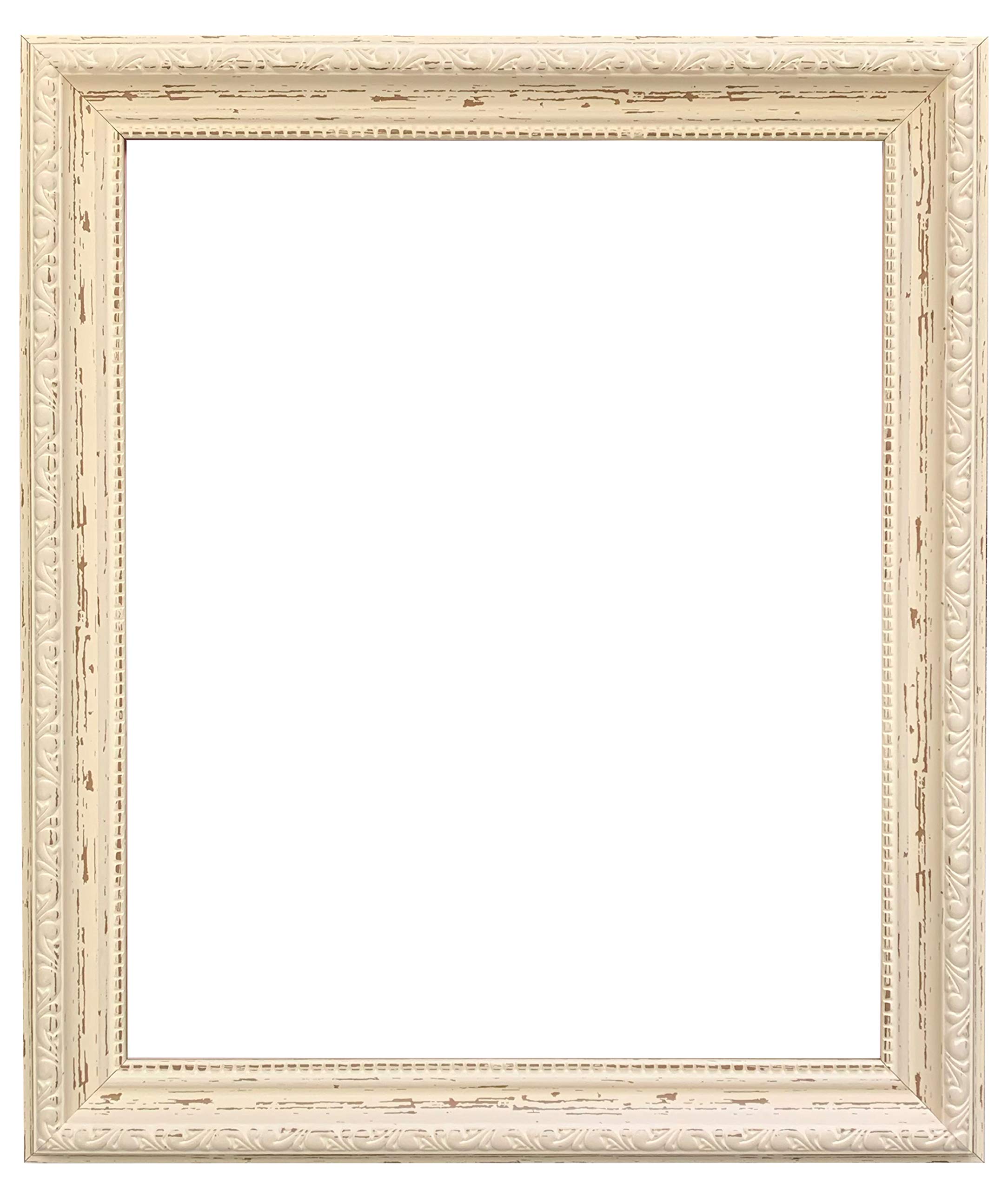 Vintage Shabby Chic Distressed White Photo Frame 12x8 Inch - Perfect for Farmhouse Decor, Wedding Photos & Wall Art Displays