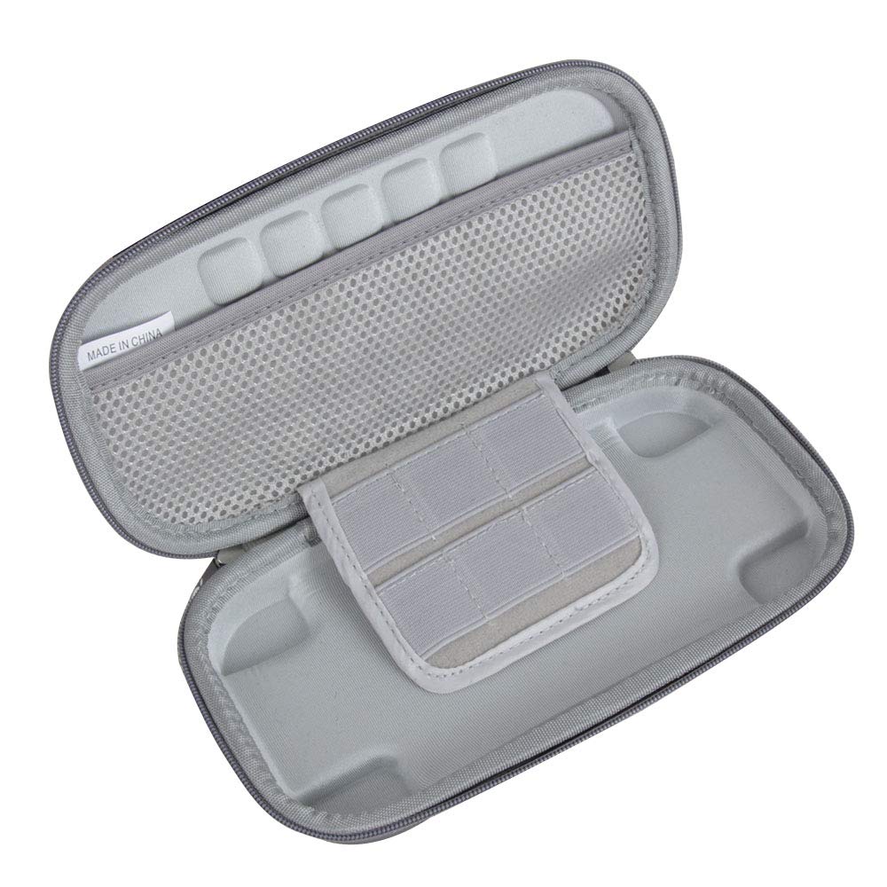 Premium Hard EVA Travel Case for Nintendo Switch Lite - Protective Shell with 12 Game Cartridge Slots (Gray) | Durable Portable Storage for Gaming On-The-Go, Travel & Commuting