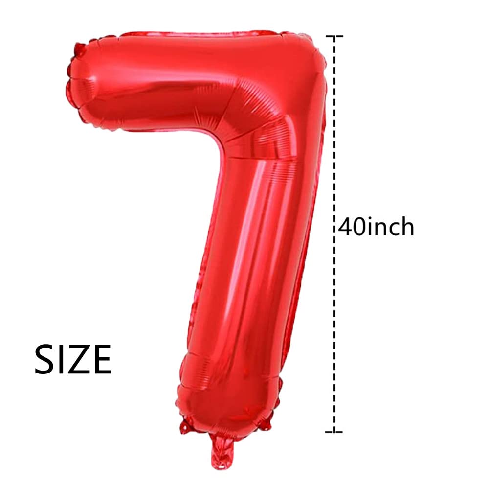 40 Inch Jumbo Red Number 37 Foil Balloons - Large Prom, Birthday & Anniversary Party Decorations - Perfect for 37th Birthday Parties, Wedding Anniversaries, Graduations & Photo Props