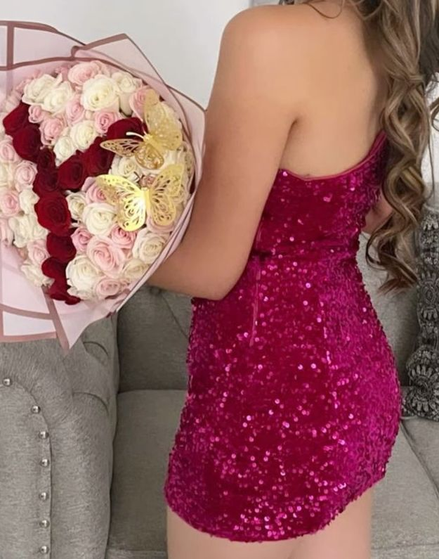 Elegant Sequin Homecoming Dress Short Party Gown J3969 - Perfect for Prom, Cocktail Parties & Special Occasions