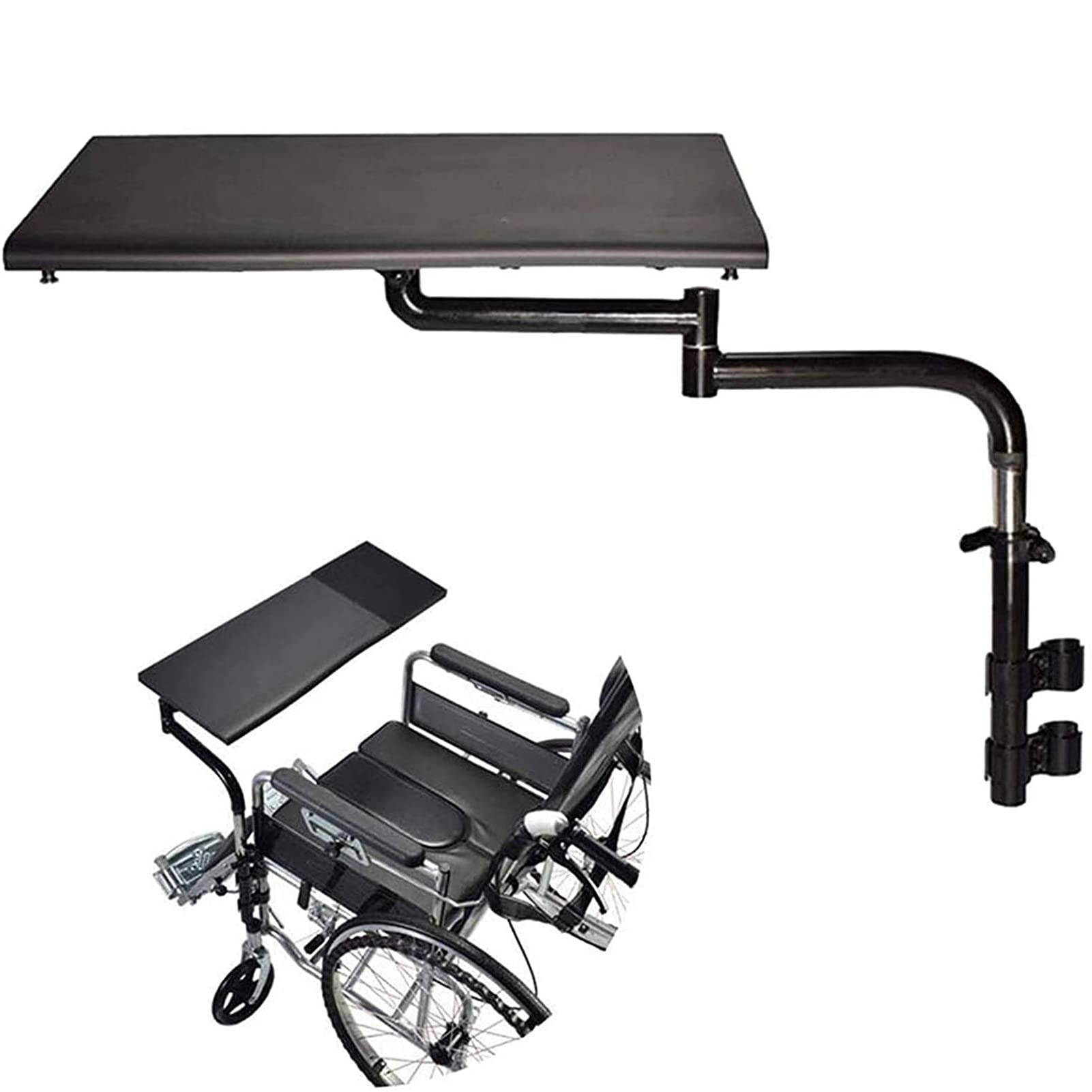 Adjustable Wheelchair Lap Tray - Portable Removable Universal Desk for Patients & Elderly - Perfect for Writing, Reading, Eating & Resting - Ideal for Home Care, Hospitals & Nursing Homes