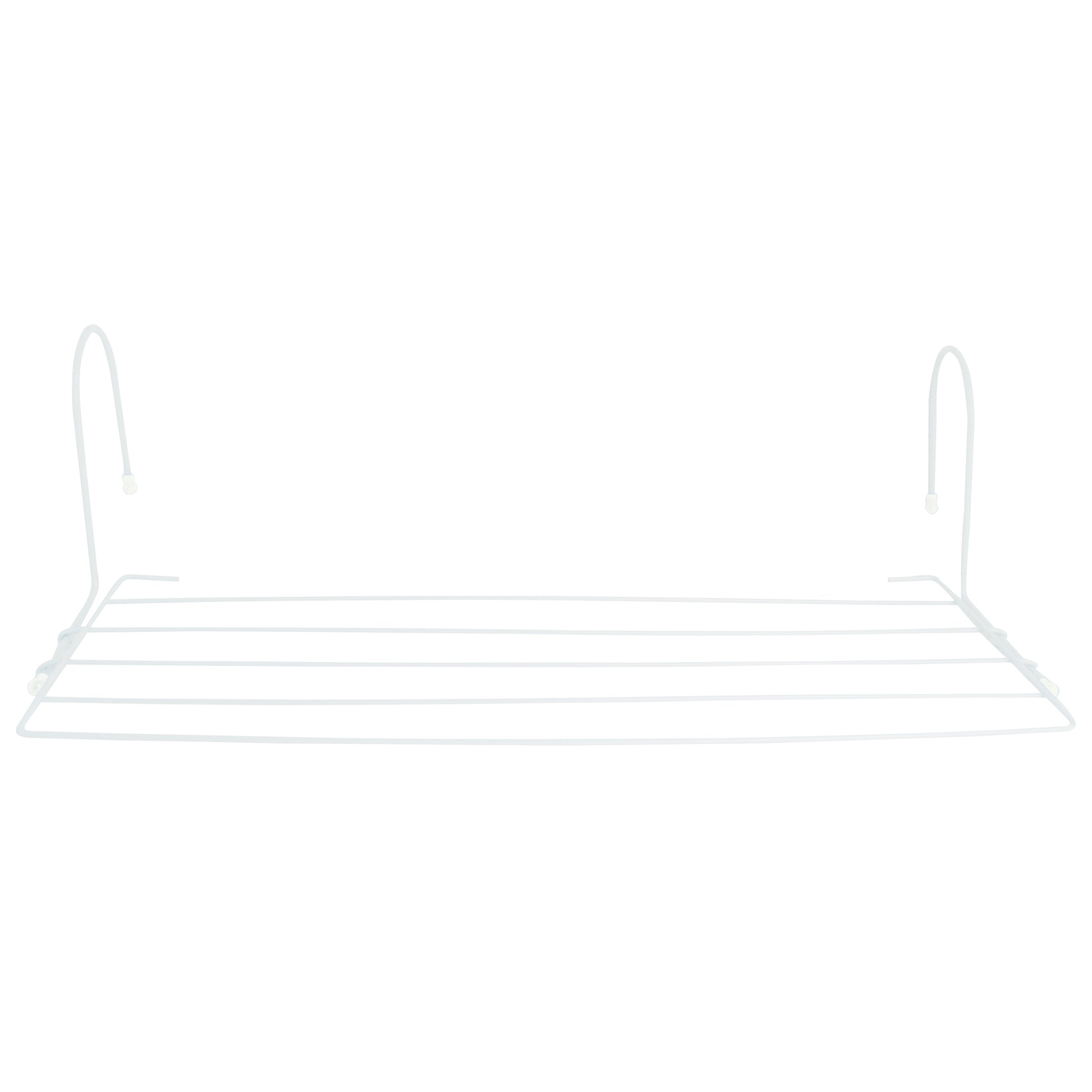 2.5m White Steel Radiator Drying Rack - Space-Saving Laundry Clothes Airer for Small Apartments & Efficient Indoor Drying Solution