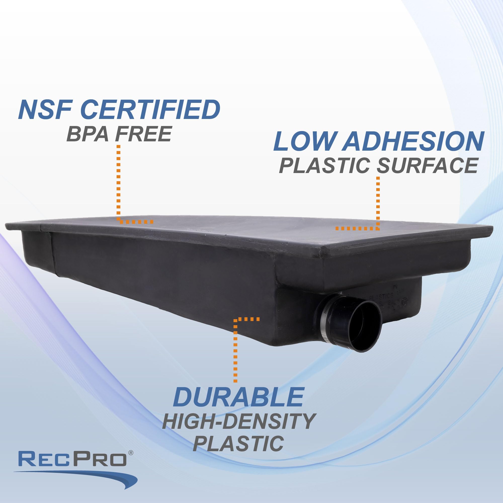 RecPro 25 Gallon RV Holding Tank - Black Waste Water Tank for RVs & Campers | 53