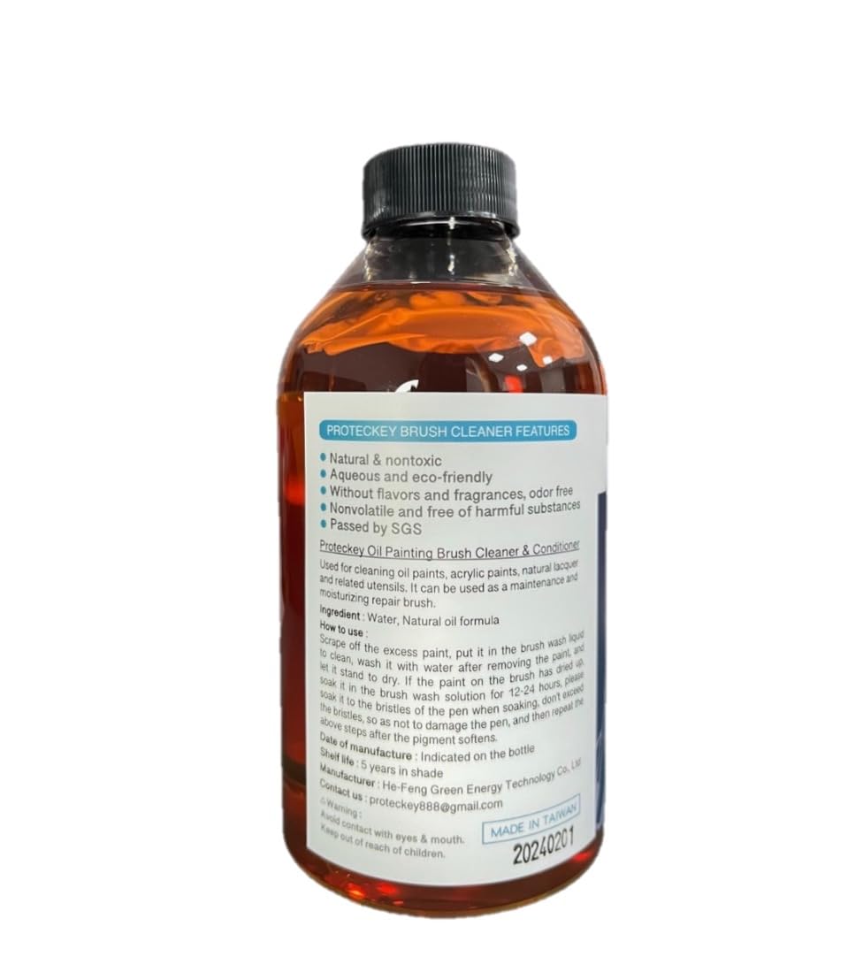 Natural Paint Brush Cleaner & Conditioner - Non-Toxic, Odorless for Oil & Acrylic Paints - Perfect for Kids & Artists