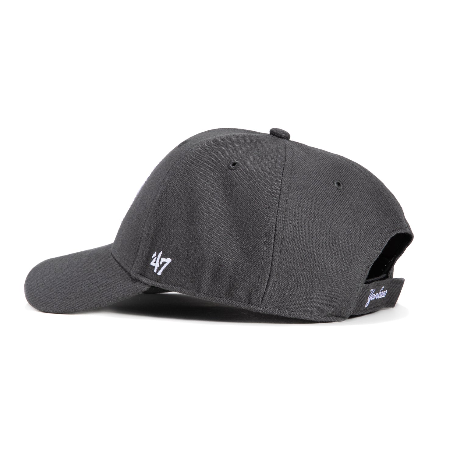 New York Yankees MVP Adjustable Baseball Cap - Graphite & White - Official 47 Brand Hat for Men & Women - Perfect for Games, Outdoor Sports & Casual Wear