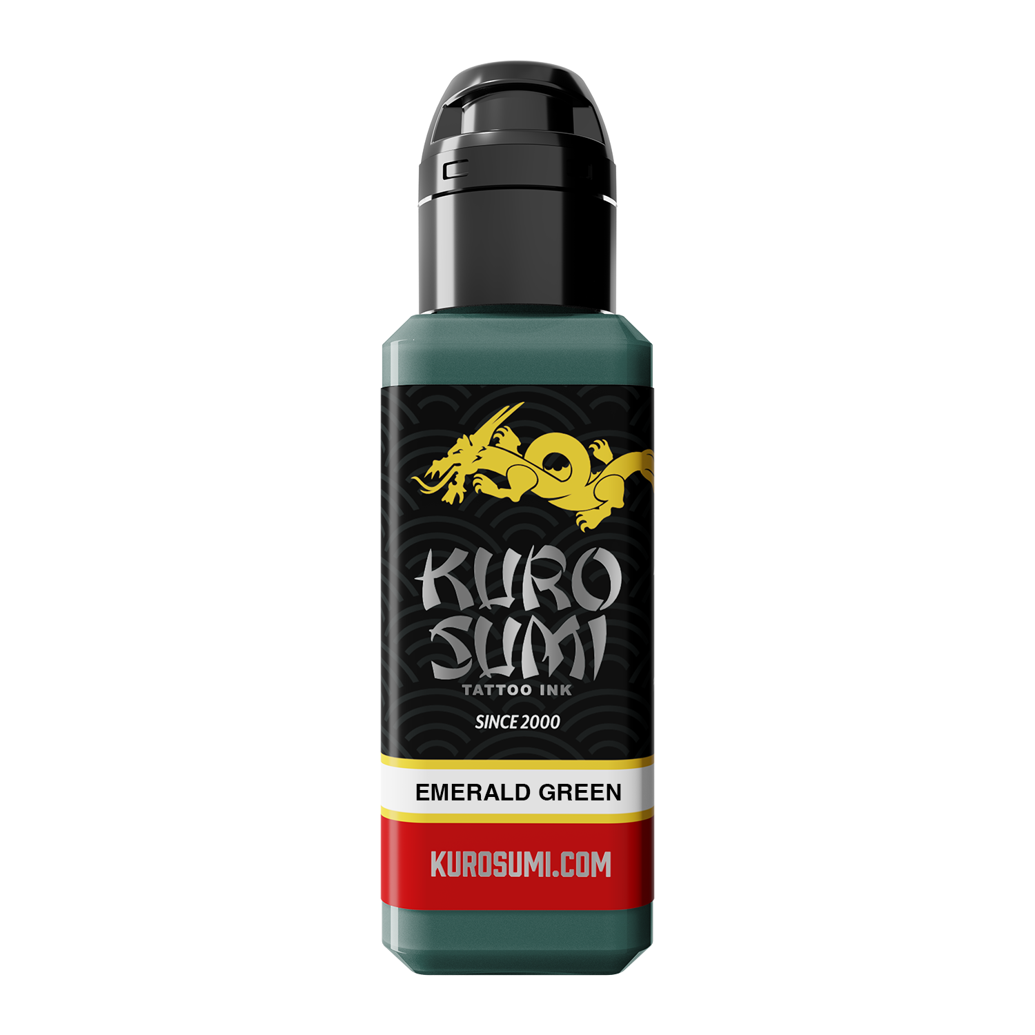 Premium Kuro Sumi Tattoo Ink - Emerald Green (1.5oz) - Professional Tattoo Artist Supplies for Vibrant Body Art - Perfect for Sleeves, Cover-ups & Detailed Tattoo Designs
