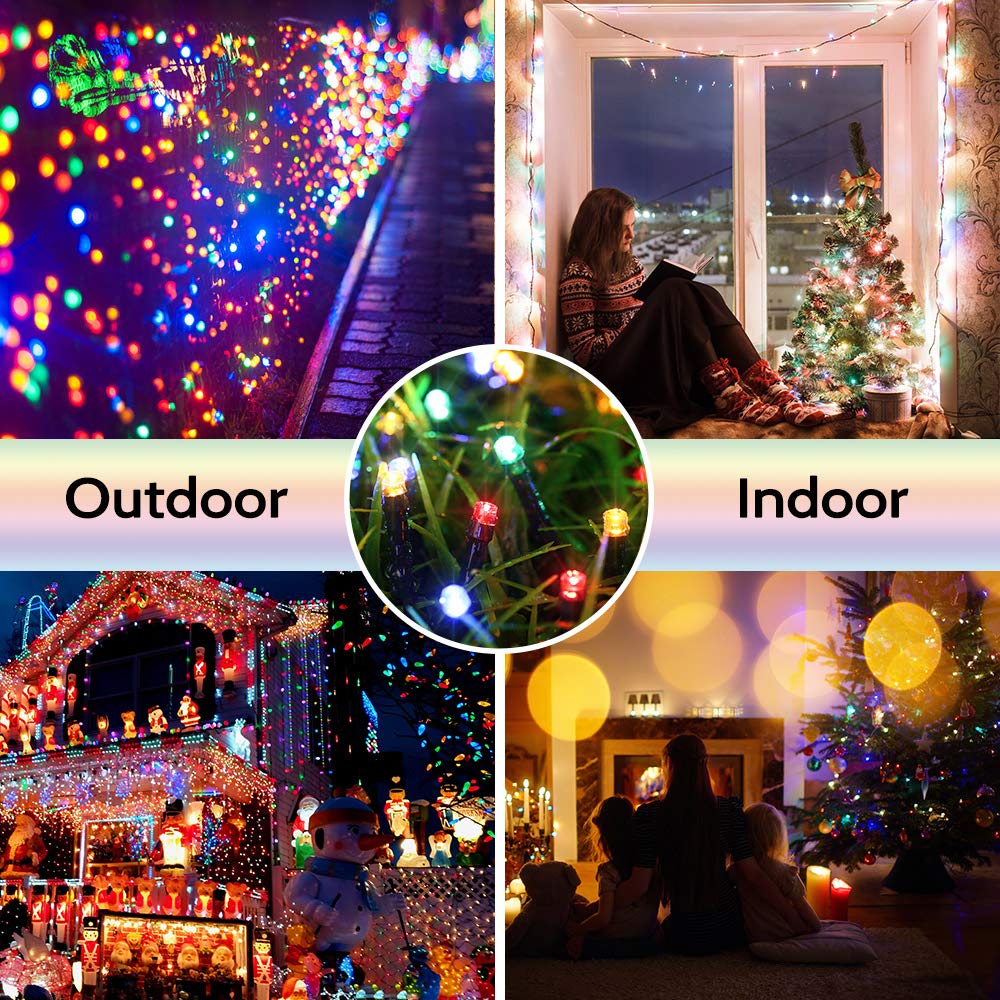 Toodour 72ft 200 LED Solar Christmas Lights - Waterproof Outdoor String Lights with 8 Lighting Modes for Holiday Decorations, Christmas Tree, Fence, Party & Balcony | Perfect for Festive Decor, Garden Lighting & Seasonal Celebrations