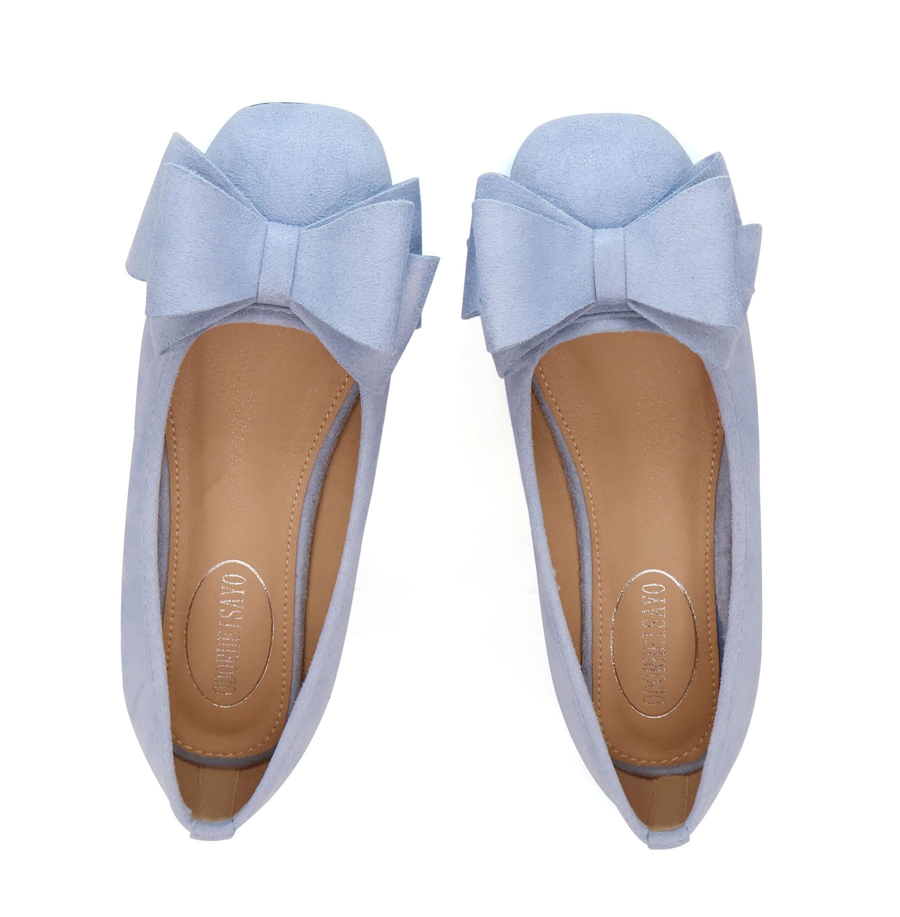 ODORHEISAYO Women's Bowknot Flats - Comfortable Square Toe Slip-On Dress Shoes for Casual Wear | Perfect for Office, Dating & Daily Outfits