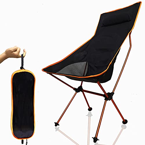 Ultra Lightweight Portable Folding Camping Chair - Heavy Duty Backpacking Chair for Adults, Compact Outdoor Chair for Camping, Hiking, Fishing, Beach, Picnic & Backyard Relaxation