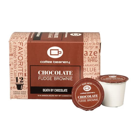 Premium Chocolate Fudge Brownie Single-Serve Coffee Pods | 12 Count | 100% Specialty Arabica Coffee | Gourmet Flavored Coffee for Keurig Brewers | Perfect for Morning Boost & Afternoon Treats