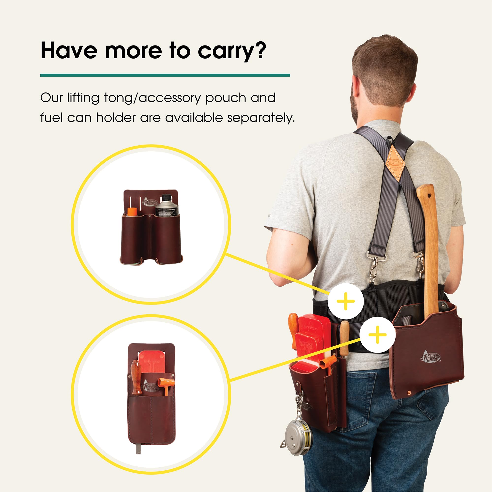 **Premium Leather Logging Belt Kit for Arborists – Heavy-Duty Latigo Leather Tool Belt with Adjustable Suspenders – Unisex Waist Sizes 30