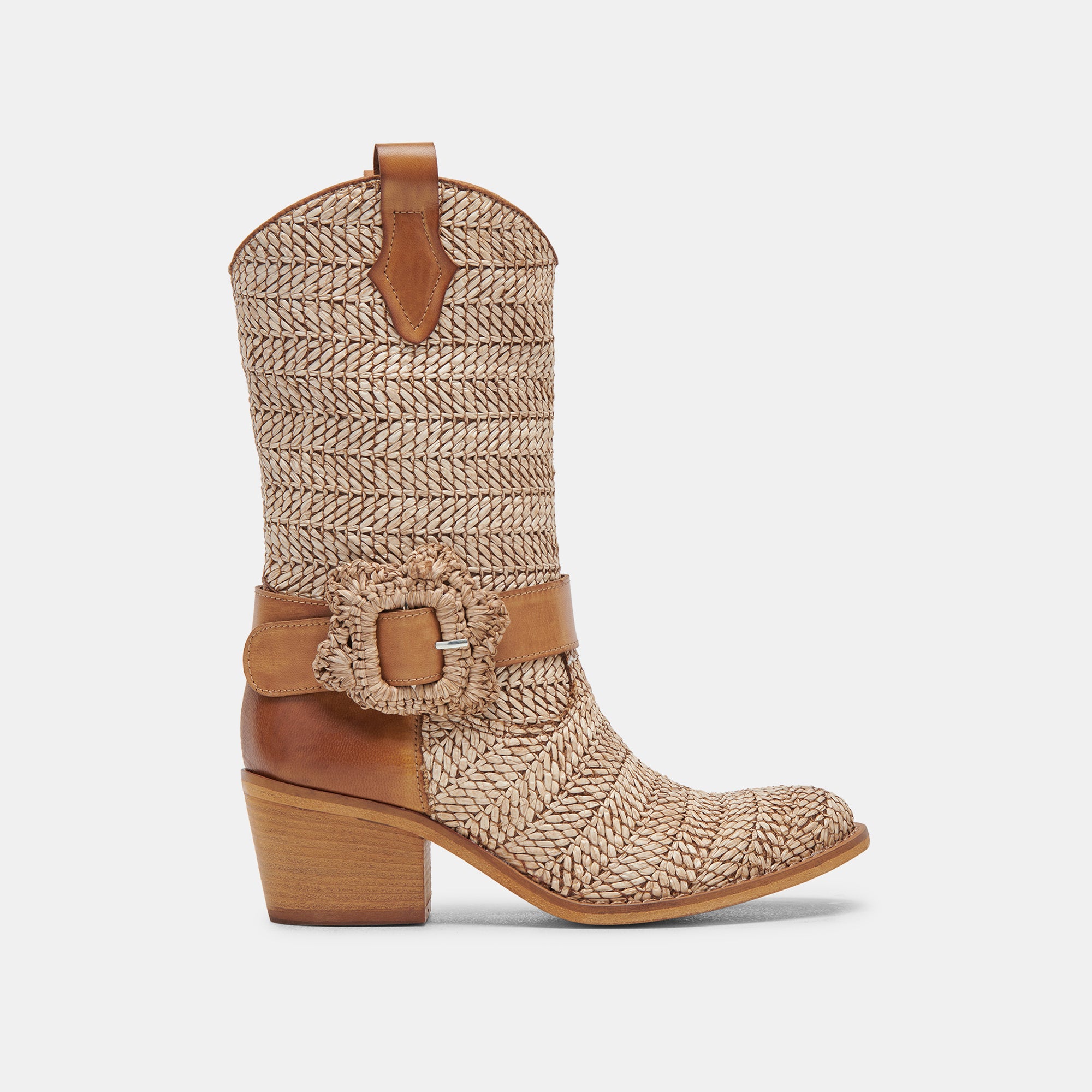 HOSS Women's Brown Multi Raffia Ankle Boots - Stylish & Comfortable for Casual Outings, Parties & Summer Fashion