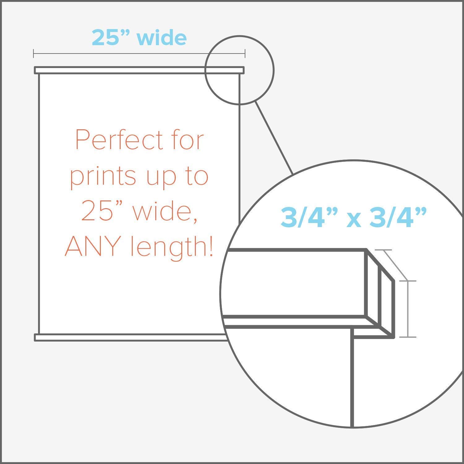 2 Pack Magnetic Poster Hanger Frame - 40x27/40x30/40x60 Light Wood Wooden Magnet Canvas Artwork Print Hanging Kit (Walnut, 40 Inch) - Perfect for Gallery Walls, Home Decor & Office Displays