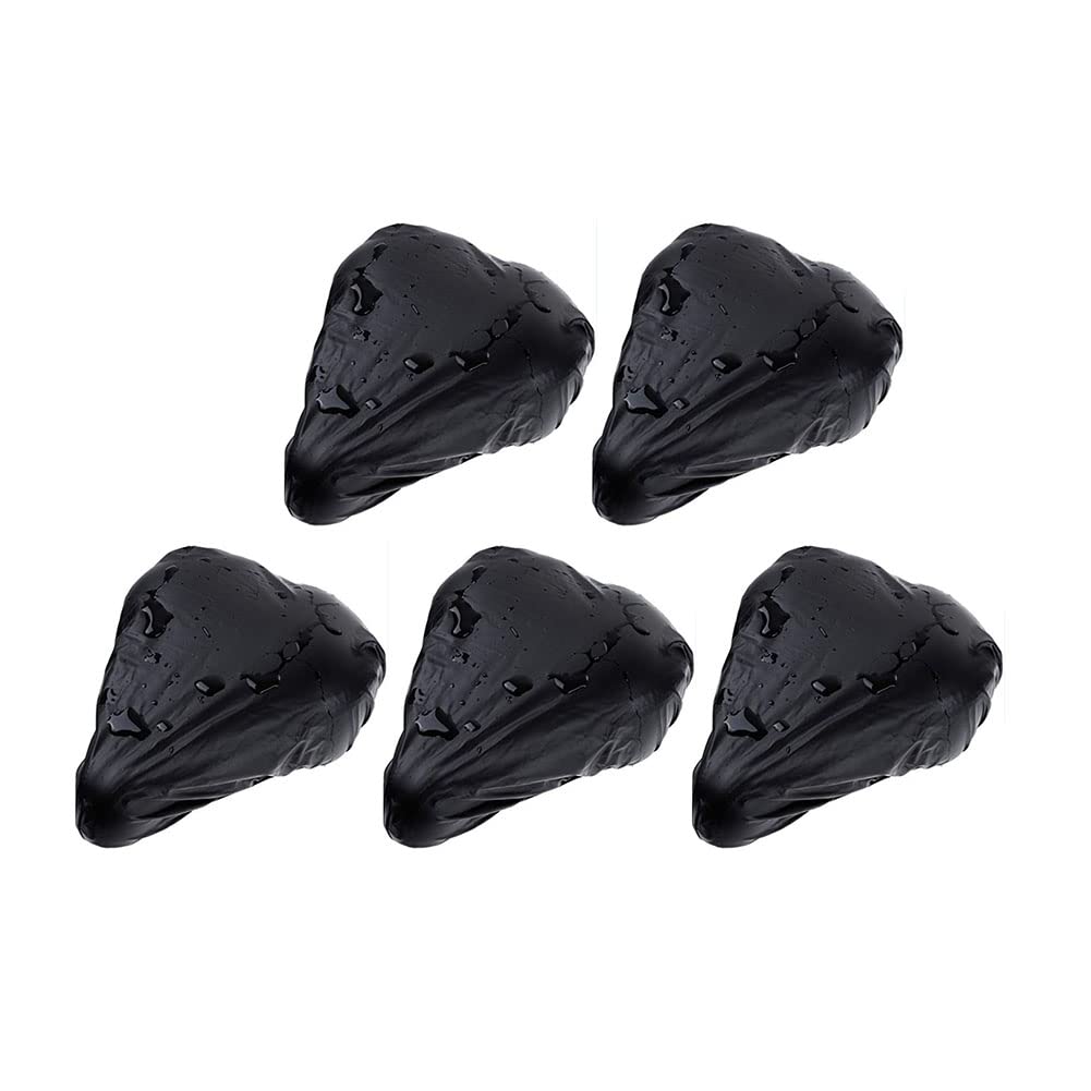 **Zcargel Bike Seat Cover - 5pcs Waterproof Bicycle Saddle Covers, Black Elastic Bike Seat Protector for Rain & Dust - Universal Fit for Most Bikes - Perfect for Commuting, Cycling & Outdoor Adventures**