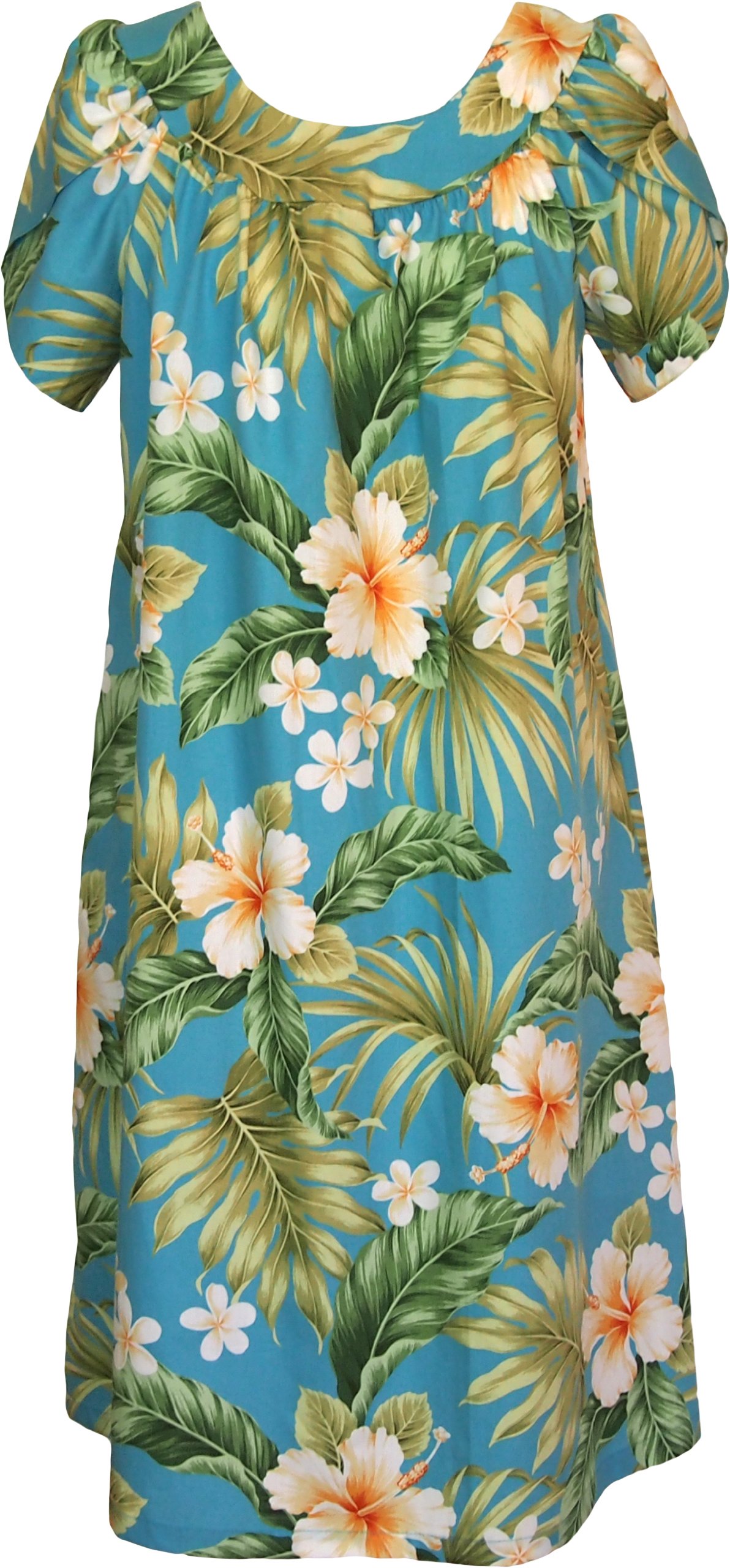 RJC Women's Gathered Floral Print Summer Dress - Casual Flowy Midi Dress with Short Sleeves for Beach, Vacation & Everyday Wear