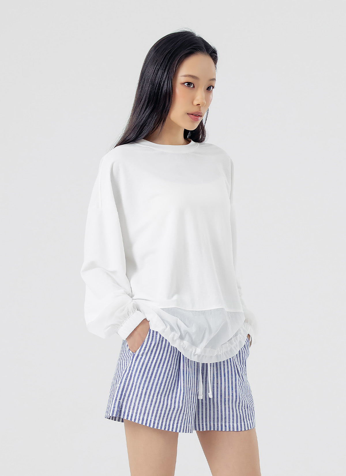 Stylish Woven Mix String Sweatshirt for Women & Men - Trendy Casual Pullover for Fall & Winter | Perfect for Streetwear, Lounge & Outdoor Activities