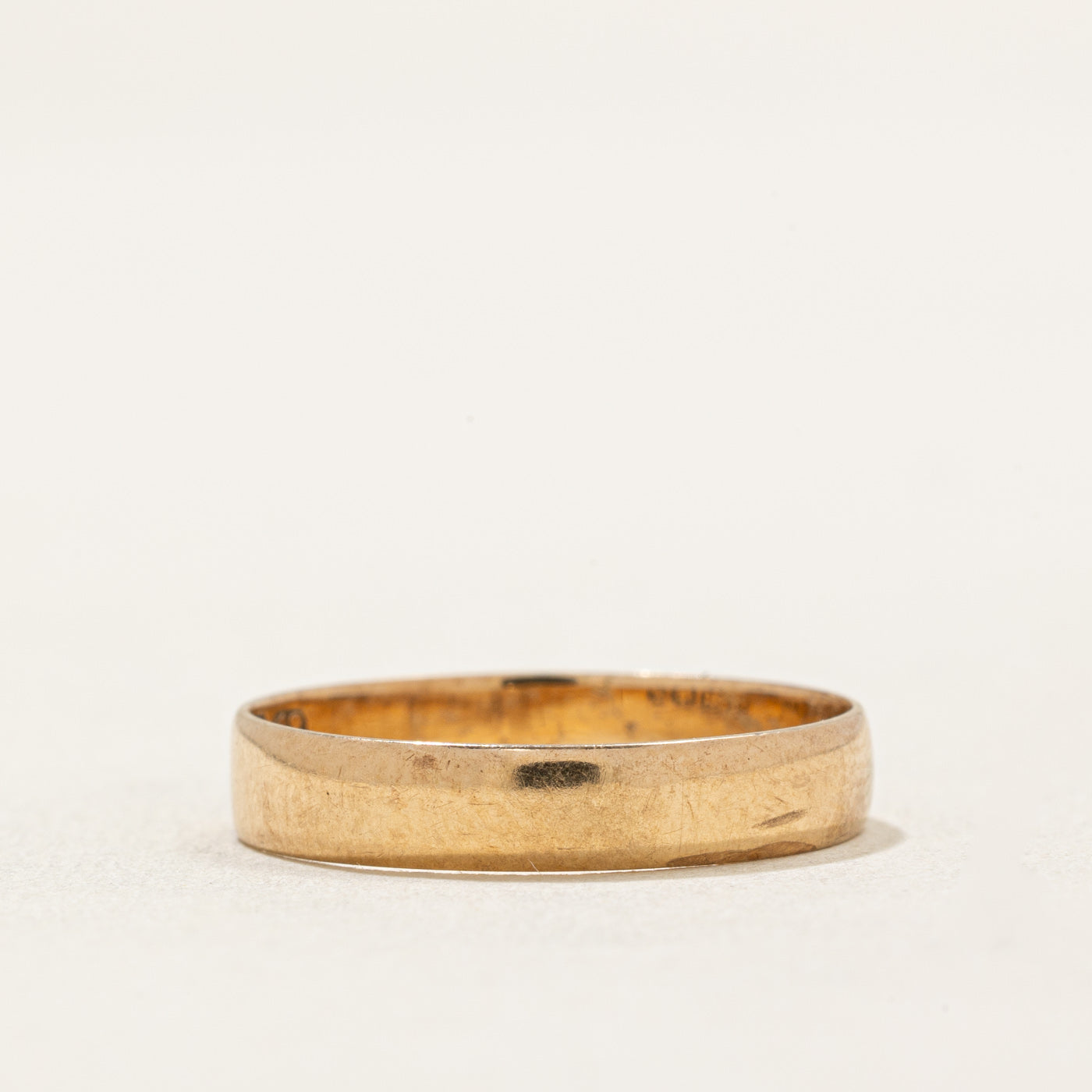 Vintage 14K Yellow Gold Wedding Band - 3.55mm Wide, Size 6.25 - Classic Pseudo Hallmarked Ring for Women | Perfect for Anniversaries, Engagements & Special Occasions