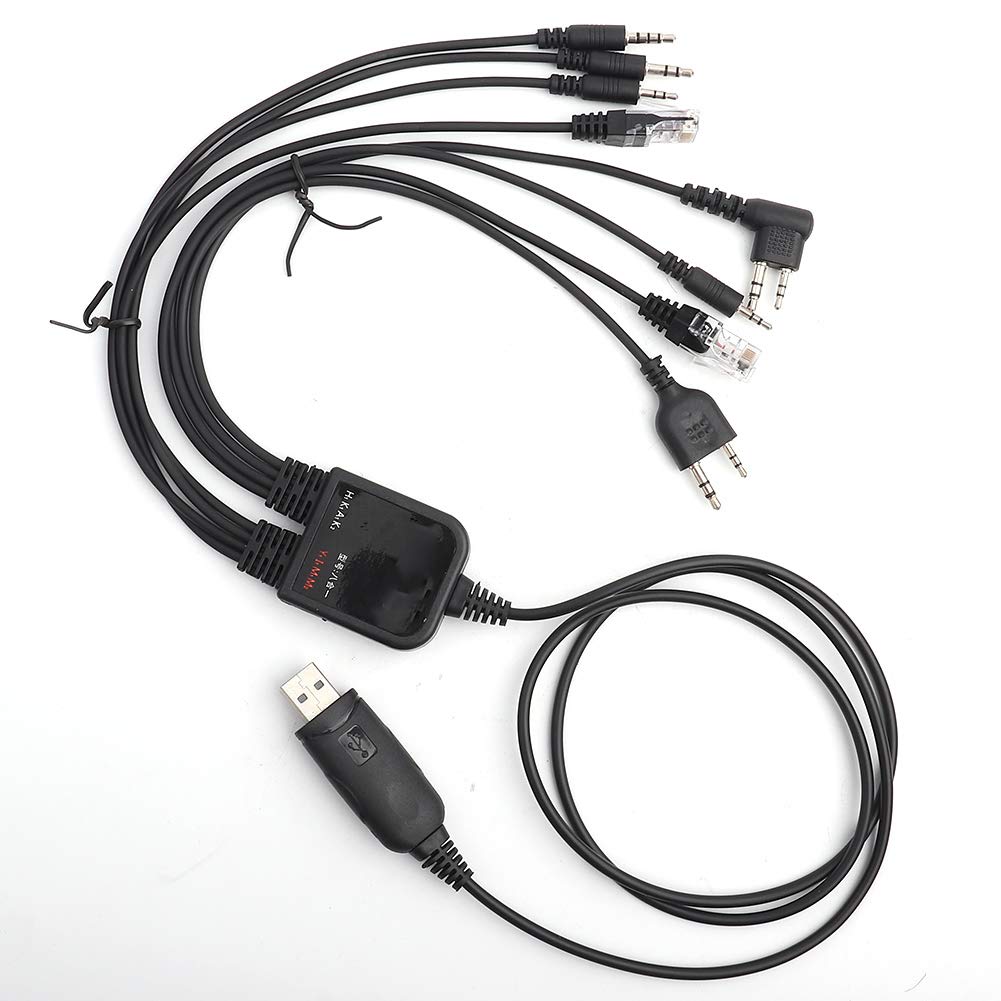UBERSWEET® 8-in-1 USB Radio Programming Cable for Motorola, QuanSheng, TYT, and KENWOOD Two-Way Radios - Perfect for Firmware Updates, Channel Programming, and Radio Maintenance
