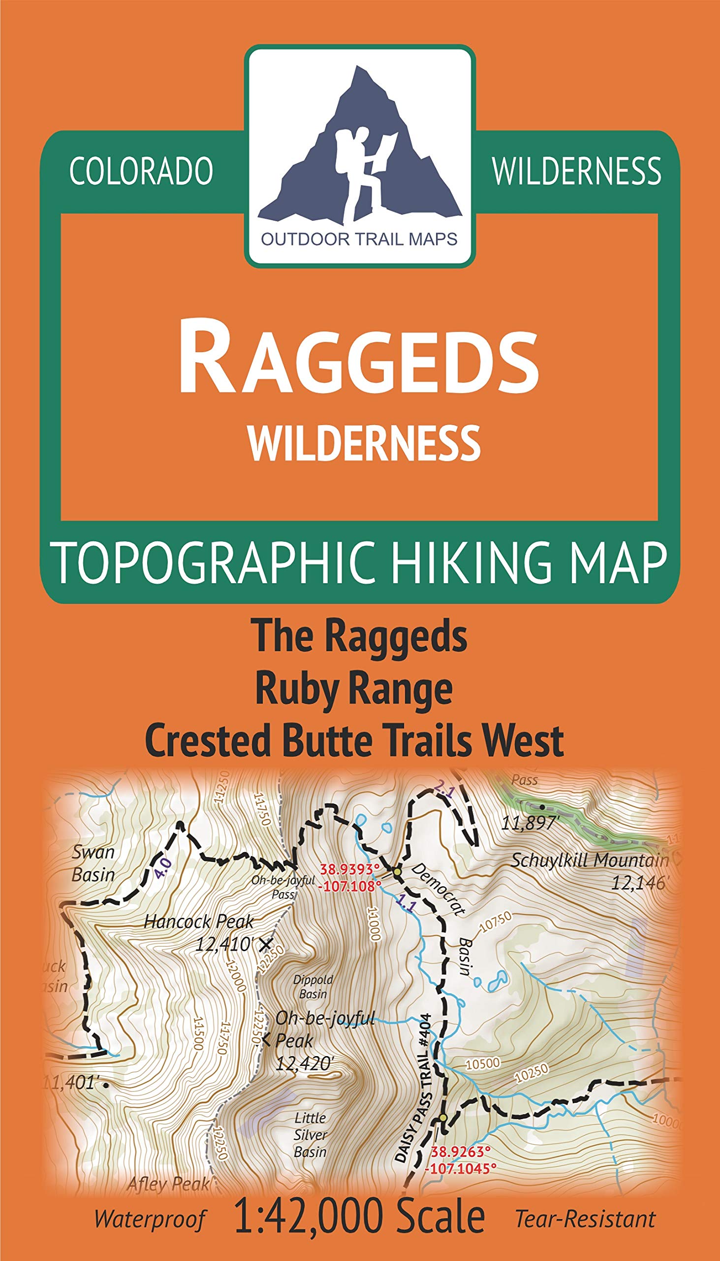 Raggeds Wilderness Colorado Topographic Hiking Map - Detailed Trail Guide for Outdoor Adventures, Camping & Backpacking in 2019