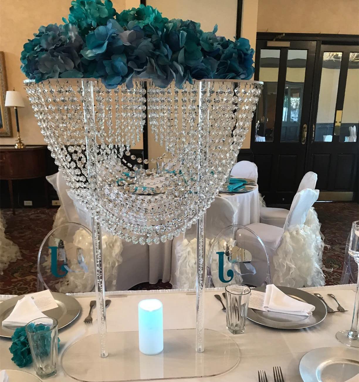 Elegant Acrylic Wedding Centerpiece Flower Stand - 80x60CM Tall for Weddings, Parties & Events - Perfect for Table Decor, Reception Centerpieces & Bridal Shower Decorations by CITNAMOR