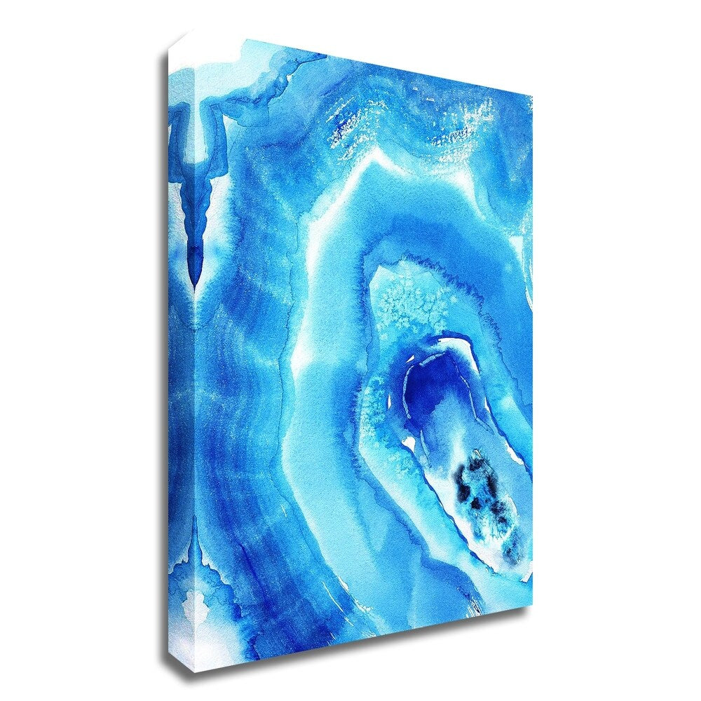 Blue Agate Wall Art by Nancy Knight - Premium Canvas Print Ready to Hang - Perfect for Living Room, Bedroom & Office Decor