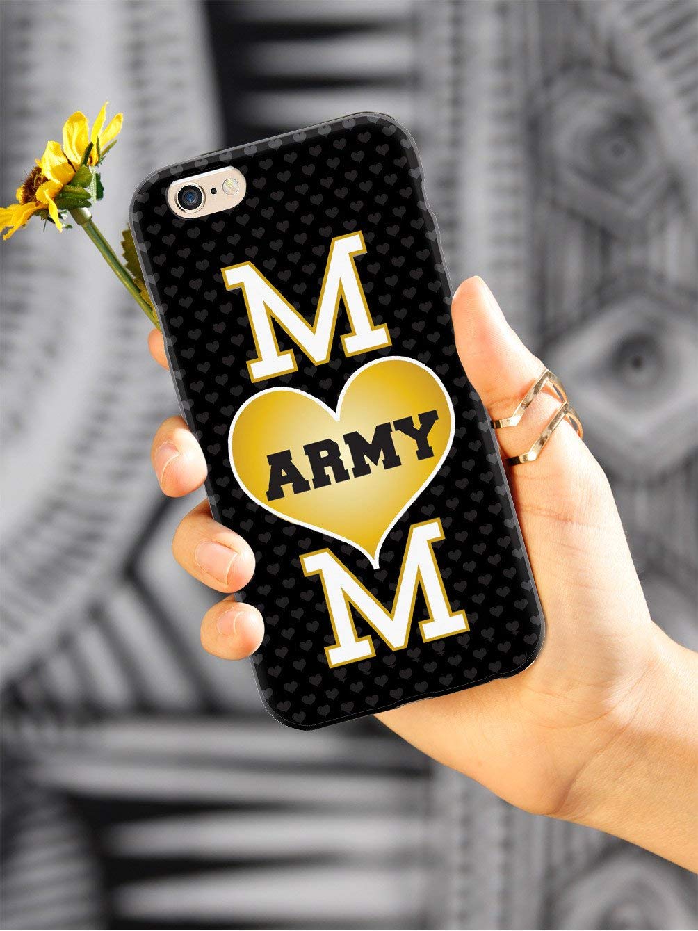 Inspired Cases for iPhone 8 Plus - 3D Textured Protective Phone Cover with Military Design | Shockproof & Scratch Resistant | Perfect for Army Moms & Active Lifestyles